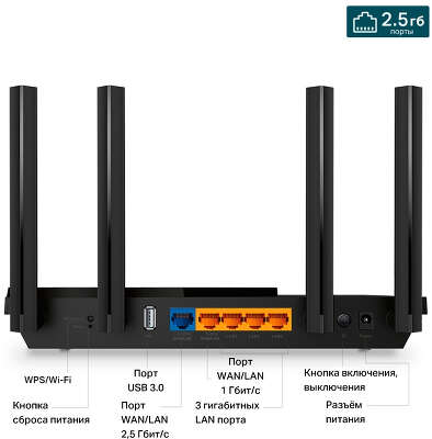 Wi-Fi роутер TP-Link Archer AX55 Pro, 802.11a/b/g/n/ac/ax, 2.4 / 5 ГГц