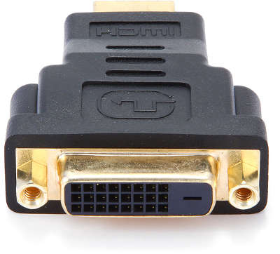 Переходник HDMI-DVI Cablexpert, 19M/25F, золотые разъемы, пакет