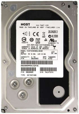 Жёсткий диск Hitachi Enterprise 3.5" SAS 4Tb, 7200rpm, 128MB buffer (HUS726040AL5214 Ultrastar Raid Edition)