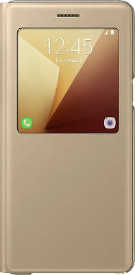 Чехол-книжка Samsung для Samsung Galaxy Note 7 S-View, золотой (EF-CN930PFEGRU)