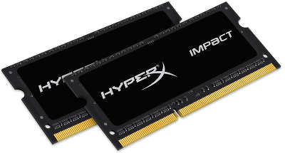 Набор памяти SO-DIMM DDR-III 2*4096 Mb DDR1866 Kingston HyperX Impact Black (HX318LS11IBK2/8)