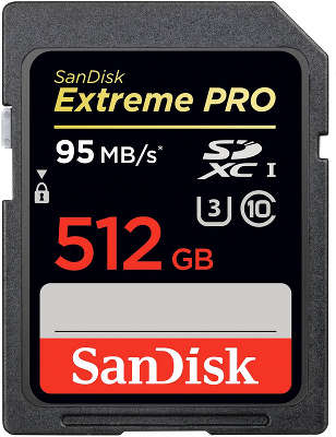 Карта памяти 512 Гб SDXC Sandisk Extreme Pro Class 10 UHS-I [SDSDXPA-512G-G46]