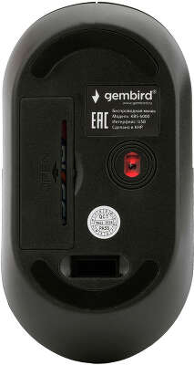Комплект кл-ра+мышь беспров. Gembird KBS-6000, черный, 2.4ГГц, 1600 DPI, мини-приемник-USB