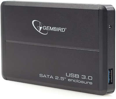 Внешний корпус 2.5" Gembird EE2-U3S-2, черный, USB 3.0, SATA, металл