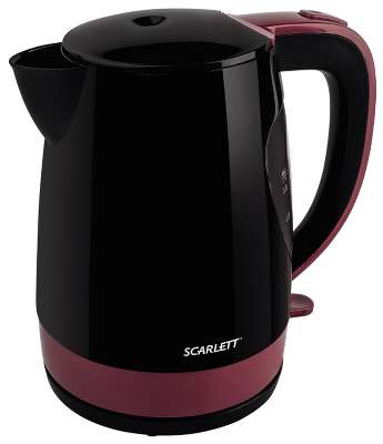 Чайник Scarlett SC-EK18P26 1.7л. черный/бордовый (корпус: пластик)