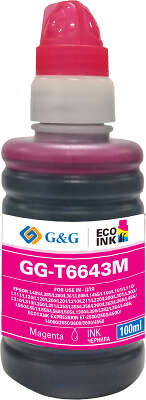 Чернила G&G GG-C13T00S34A пурпурные 103(003,004) для Epson L31series/32series/L1110/L1210/5290, 70мл