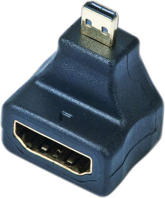Переходник HDMI-microHDMI Cablexpert, 19F,19M, угловой, золотые разъемы, пакет
