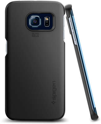 Чехол клип-кейс Spigen Thin Fit для Galaxy S6 Edge (G920), чёрный [SGP11408]