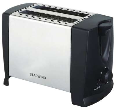 Тостер Starwind SET1576 черный/серебристый