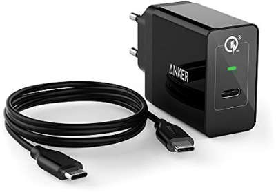 Зарядное устройство Anker Powerport USB-C 24 Вт, PowerIQ, кабель 0.9 м [A2012311]