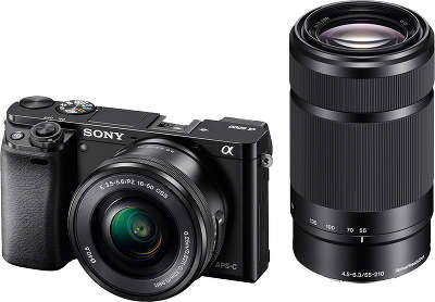 Цифровая фотокамера Sony Alpha 6000 Black Double Kit (16-50 мм, 55-210мм)