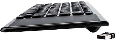 Клавиатура беспроводная Oklick 850ST Multimedia Touch Slim, чёрная