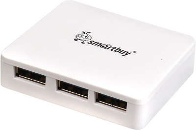 Концентратор USB3.0 Smartbuy, 4 порта, белый [SBHA-6000-W]