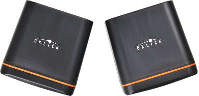 Акустическая система Oklick OK-301 2.0 2.5 Вт, чёрная/оранжевая