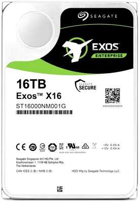 Жесткий диск 16Tb [ST16000NM002G] (HDD) Seagate Exos X16, 256Mb