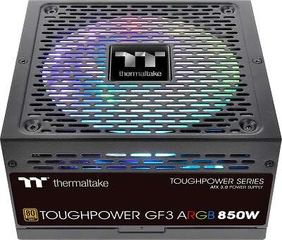 Блок питания 850 Вт ATX Thermaltake Toughpower GF3 ARGB, 140 мм, 80 Plus Gold