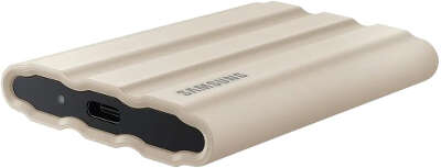 Внешний SSD Samsung 2Tb T7 Shield, 1.8", USB 3.2 /Type-C, бежевый (MU-PE2T0K/WW)