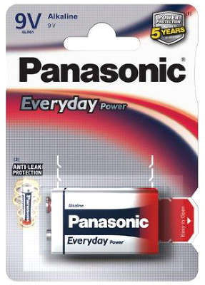Элемент питания Крона Panasonic Everyday Power 9V 6LR61 (1 шт в блистере)