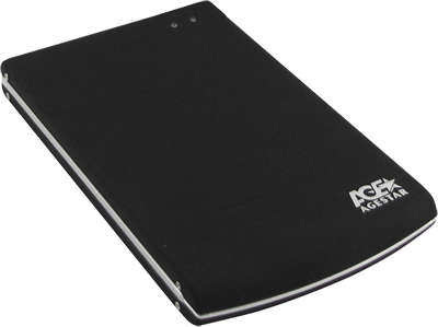 Контейнер для HDD 2.5" AgeStar SUB2O5 SATA, чёрный USB2.0 прорезиненная поверхность