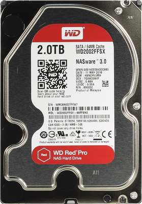 Жесткий диск WD SATA-III 2Tb WD2002FFSX Red Pro (7200rpm) 64Mb 3.5"