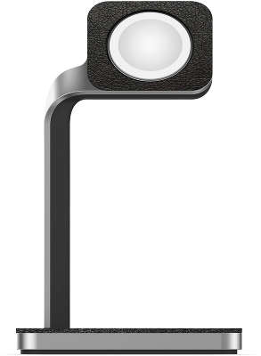 Подставка алюминиевая Mophie Dock для Apple Watch, черно-серебристая