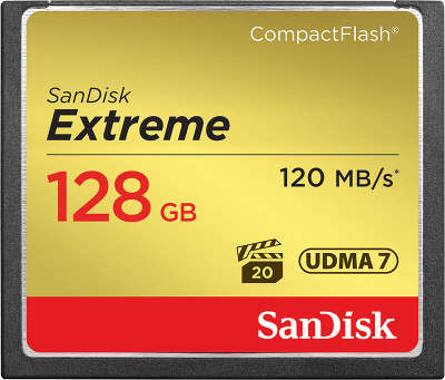 Карта памяти 128 Гб Compact Flash SanDisk Extreme 120MB/s [SDCFXSB-128G-G46]