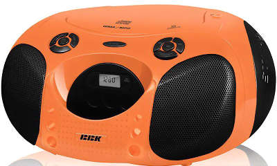 Аудиомагнитола BBK BX110U оранжевый/черный 3.6Вт/CD/MP3/FM(an)/USB