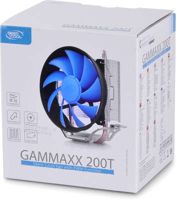 Кулер для процессора DeepCool GAMMAXX 200T S1150/S1155/S1156/S775/AM2/AM2+/AM3/FM1 (TDP 95W, Fun 120mm, PWM)