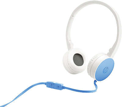 Наушники с микрофоном HP H2800, бело-голубые (J9C30AA)