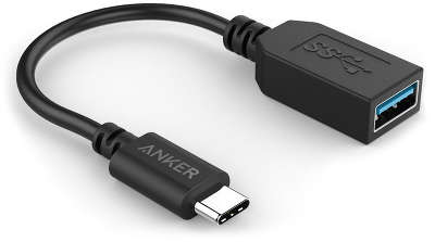 Кабель Anker USB-C - USB 3.0 Female, 0.15 м [A8161011]