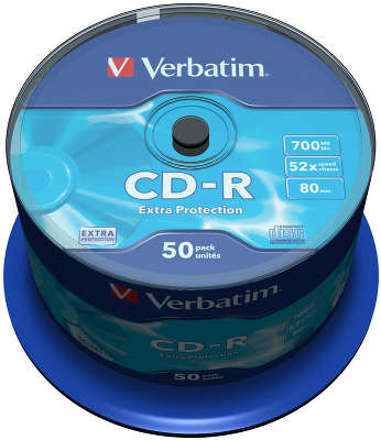 CD-R диск Verbatim 52х 700 Мб Cake Box (50 шт.)