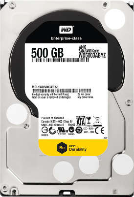 Жёсткий диск SATA-3 500GB [WD5003ABYZ] WD Raid Edition 4, 7200rpm, 64MB Cache