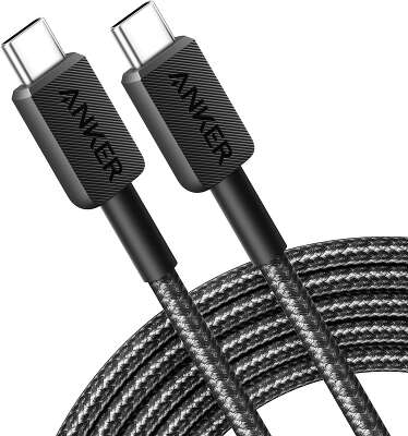 Кабель Anker PowerLine 322 USB-C to USB-C, 0.9 м, Black [A81F5G11]