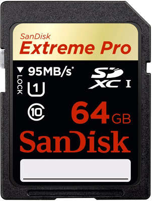 Карта памяти 64 Гб SDXC Sandisk Extreme Pro Class 10 UHS-I [SDSDXPA-064G-X46]