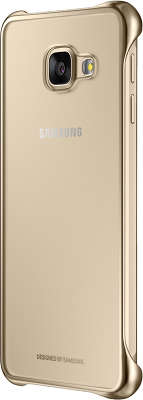 Чехол-накладка Samsung для Samsung Galaxy A3 Clear Cover A310, золотистый/прозрачный (EF-QA310CFEGRU)