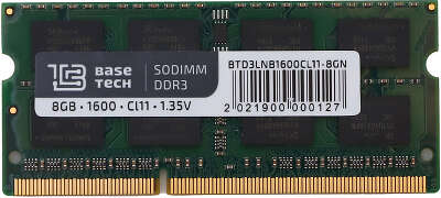 Модуль памяти DDR-III SO-DIMM 8192Mb DDR1600 BaseTech 1.35V (BTD3LNB-1600-CL11-8GN)
