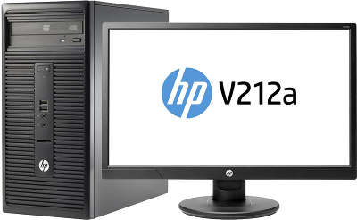 Комплект HP 280 G1 MT i3 4160 (3.6)/2Gb/500Gb 7.2k/HDG4400/DVDRW/W10/Kb+Mouse/монитор 20.7" V212a
