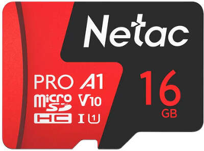 Карта памяти 16 Гб Micro SDHC Netac P500 Extreme Pro Class 10 UHS-I U1 V30, без адаптера [NT02P500PRO-016G-S]