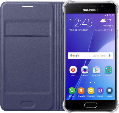 Чехол-книжка Samsung для Samsung Galaxy A3 Flip Wallet A310, черный (EF-WA310PBEGRU)