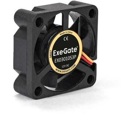 Вентилятор ExeGate EX03010S3P, 30мм, 9000rpm, 26 дБ, 3-pin