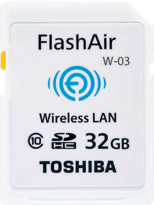Карта памяти 32 Гб SDHC Toshiba FlashAir with Wi-Fi Class 10 [SD-F32AIR03(8]