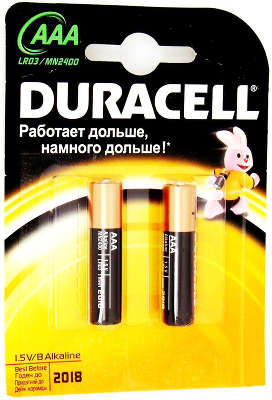 Комплект элементов питания AAA Duracell (2 шт в блистере)