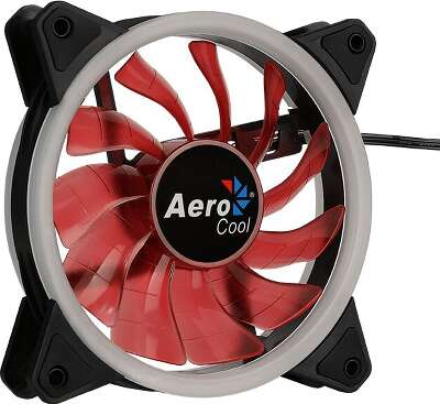 Вентилятор AeroCool Rev Red, 120мм, 1200rpm, 15.1 дБ, 3-pin+4-pin, 1шт, красный