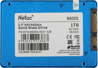 Твердотельный накопитель SATA3 1Tb [NT01N600S-001T-S3X] (SSD) Netac N600S