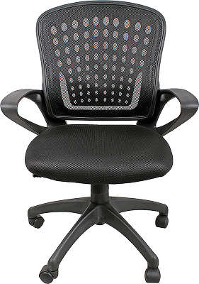 Кресло офисное COLLEGE HLC-0472, черное ткань, сетчатый акрил