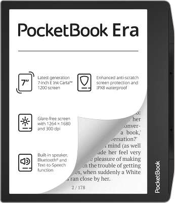 Электронная книга 7" PocketBook 700 ERA Stardust Silver, 16Гб, WiFi, серебристая [PB700-U-16-WW]