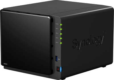 Сетевое хранилище Synology DS416 Сетевое хранилище с 4 отсеками для 3.5” SATA(II) или 2,5” SATA/SSD, 1.33 ГГц