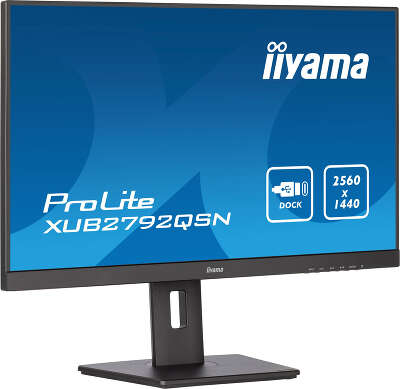 Монитор 27" Iiyama ProLite XUB2792QSN-B5 IPS WQHD HDMI, DP, USB Type-C USB-Hub