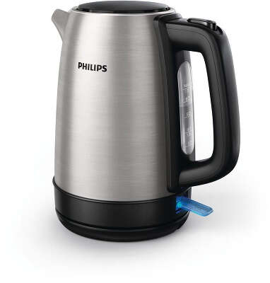 Чайник Philips HD9350/90 1.7л. 1850Вт серебристый/черный (корпус: нержавеющая сталь)