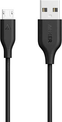 Кабель Anker PowerLine USB to MicroUSB 0.9 м, чёрный [A8132H12]